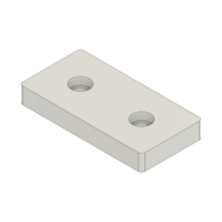 MODULAR SOLUTIONS FOOT &amp; CASTER CONNECTING PLATE&lt;br&gt;45MM X 90MM FLAT NO HOLES